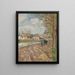 Weg der Schleuse Saint-Ouen-l'Aumône - Camille Pissarro — gerahmtes Bild an der Wand