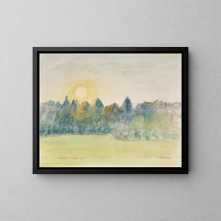 Eragny - Camille Pissarro — gerahmtes Bild an der Wand