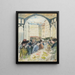 Les Halles centrales le marché aux légumes - Camille Pissarro — gerahmtes Bild an der Wand