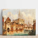 Reproduktion des Gemäldes Kanal in der Nähe der Kathedrale von Straßburg von Ferdinand Lepie