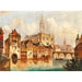 Reproduktion des Gemäldes Kanal in der Nähe der Kathedrale von Straßburg von Ferdinand Lepie
