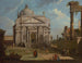 eines Capriccio mit der Kirche des Erlösers - Canaletto — Ansicht des Kunstwerks