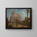 eines Capriccio mit der Kirche des Erlösers - Canaletto — gerahmtes Bild an der Wand