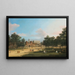 London, Ansicht des alten Horse Guards und des Banqueting Hall in Whitehall vom St James Park aus - Canaletto — gerahmtes Bild an der Wand