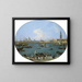 Ansicht vom Bacino di San Marco in Venedig - Canaletto — gerahmtes Bild an der Wand
