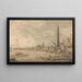 Die Stadt Westminster vom Wasserport York aus gesehen - Canaletto — gerahmtes Bild an der Wand