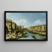 Le Grand Canal près du pont du Rialto Venise - Canaletto — gerahmtes Bild an der Wand