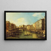 Venedig der Große Kanal des Palazzo Dolfin Manin am Rialto-Brücke - Canaletto — gerahmtes Bild an der Wand