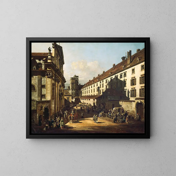 Kirche der Dominikaner in Wien - Canaletto — gerahmtes Bild an der Wand