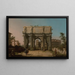 Ansicht des Konstantinsbogens mit dem Kolosseum - Canaletto — gerahmtes Bild an der Wand