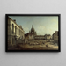 Vue du Neumarkt à Dresde depuis le Jüdenhof - Canaletto — gerahmtes Bild an der Wand