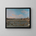 Pont de Westminster mit dem Umzug der Bürgermeister auf der Themse - Canaletto — gerahmtes Bild an der Wand