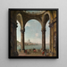 Caprice mit Saint Paul und der alten Brücke von London - Antonio Joli — gerahmtes Bild an der Wand