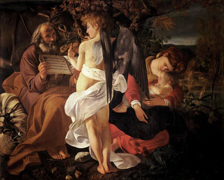 Ruhe während der Flucht nach Ägypten - Caravaggio — Ansicht des Kunstwerks