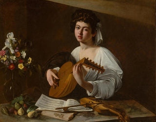 Der Lautenspieler - Caravaggio — Ansicht des Kunstwerks