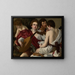 Die Musiker - Caravaggio — gerahmtes Bild an der Wand