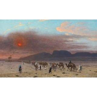 Caravane dans le Désert - Jean-Léon Gérôme | Reproduction Tableau Décoration murale affiche copie