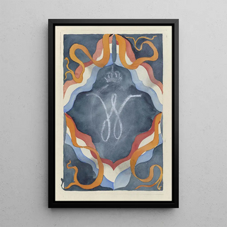 Carel Adolph Lion Cachet - Decoratief ontwerp met gekroonde W en nationale kleuren.webp