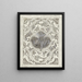 Motif dekorativ mit Löwen - Carel Adolph Lion Cachet — gerahmtes Bild an der Wand