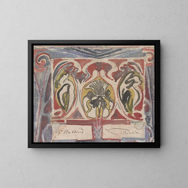 Konzeption dekoratives mit zwei Unterschriften - Carel Adolph Lion Cachet — gerahmtes Bild an der Wand