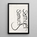 Reproduktion des Gemäldes Ornament fantastique et le nom Samuel en lettres ornées - Carel Adolph Lion Cachet