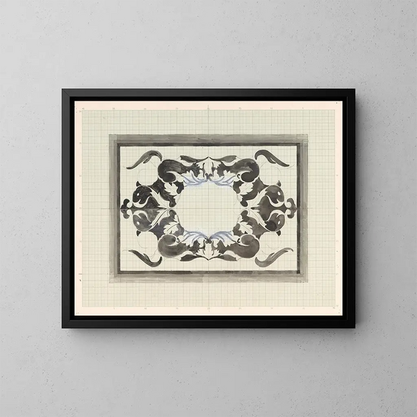 Design für das Exlibris von Carel Lion Cachet - Carel Adolph Lion Cachet — gerahmtes Bild an der Wand