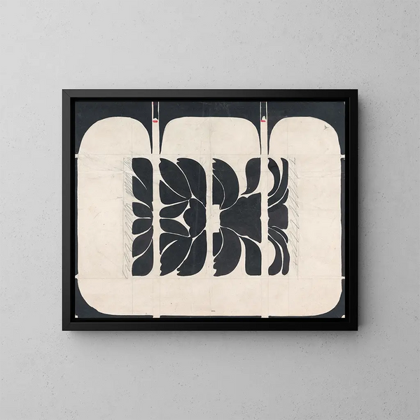 Konzeption des Cover eines Buches mit Blumenmuster - Carel Adolph Lion Cachet — gerahmtes Bild an der Wand
