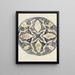 Projekt eines Teller-Designs mit Blumenmuster - Carel Adolph Lion Cachet — gerahmtes Bild an der Wand