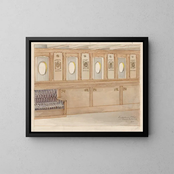Projekt für ein Erstklässler-Kinderzimmer auf der SS Prinses Juliana - Carel Adolph Lion Cachet — gerahmtes Bild an der Wand