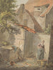 Hof mit Haushaltshilfe - Carel Lodewijk Hansen — Ansicht des Kunstwerks
