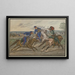 Kampf von Reitern zwischen Kosaken und Franzosen - Carl Adolph Heinrich Hess — gerahmtes Bild an der Wand