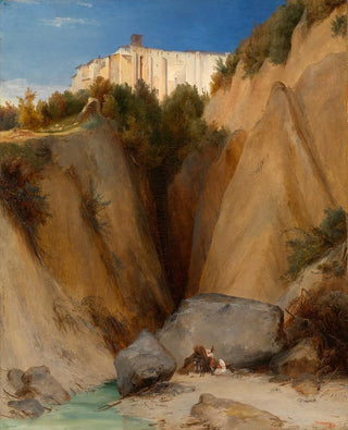 Carl Blechen - Blick auf das Kloster Santa Scolastica bei Subiaco.webp