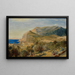 Ansicht auf den Monte Castiglione in Capri - Carl Blechen — gerahmtes Bild an der Wand