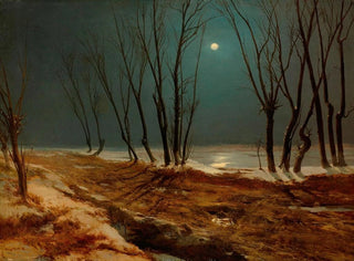 Winterlandschaft im Mondschein - Carl Blechen — Ansicht des Kunstwerks