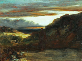 Mönch auf der Terrasse - Carl Blechen — Ansicht des Kunstwerks