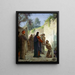 Der Christus heilt den Blinden - Carl Bloch — gerahmtes Bild an der Wand