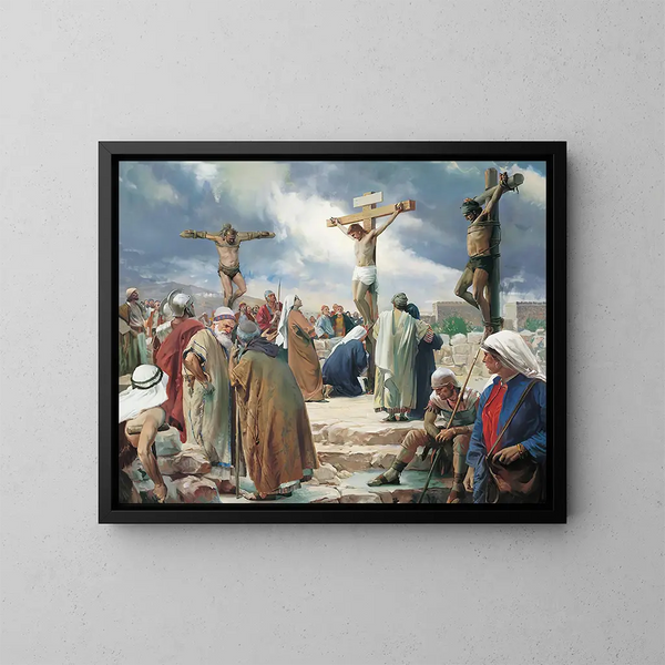 Kreuzigung - Carl Bloch — gerahmtes Bild an der Wand