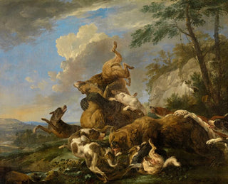 Jagd auf den Bären - Carl Borromäus Andreas Ruthart — Ansicht des Kunstwerks
