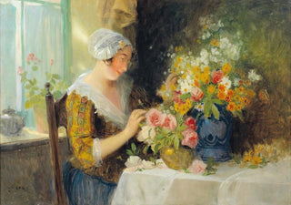 Carl Duxa - Beim Blumen arrangieren.webp