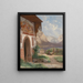 Ansicht des Friedhofs von Hallstatt - Carl Franz Emanuel Haunold — gerahmtes Bild an der Wand
