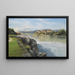 Ruinen des Schlosses am Flussufer - Carl Franz Emanuel Haunold — gerahmtes Bild an der Wand