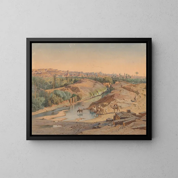 An der Peripherie Kairos - Carl Friedrich Heinrich Werner — gerahmtes Bild an der Wand