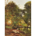 Bach im Wald bei Sonnenuntergang - Carl Frederik Aagaard — gerahmtes Bild an der Wand