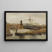Hafen von Malmö bei grauem Wetter - Carl Frederik Sørensen — gerahmtes Bild an der Wand
