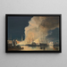 Nachtnachtfeuer in Christianshavn Hafenseite von Kopenhagen - Carl Frederik Sørensen — gerahmtes Bild an der Wand