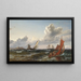 Segelboote und Fischereiboote in der Sund vor Kronborg - Carl Frederik Sørensen — gerahmtes Bild an der Wand