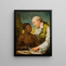 Doppelporträt von Carl Bernhard Wadström 1746-1799 und des Prinzen Peter Panah - Carl Frederik von Breda — gerahmtes Bild an der Wand