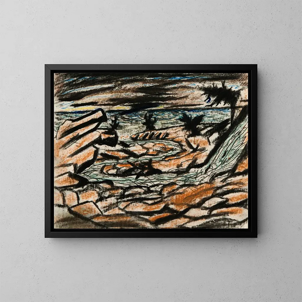 Küstenlandschaft - Carl Fredrik Hill — gerahmtes Bild an der Wand