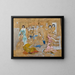 Figuren auf einem goldenen Hintergrund - Carl Fredrik Hill — gerahmtes Bild an der Wand