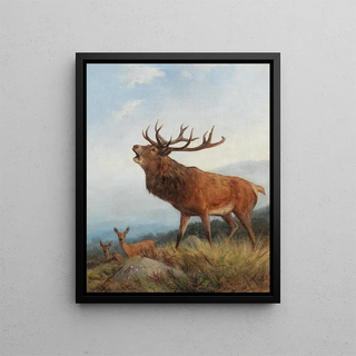 Carl Friedrich Deiker - A Bellowing Stag.webp